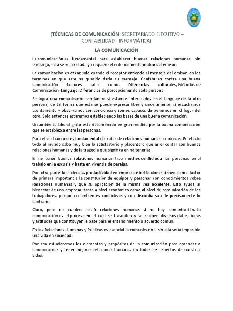 La Comunicación Pdf Comunicación Cognición
