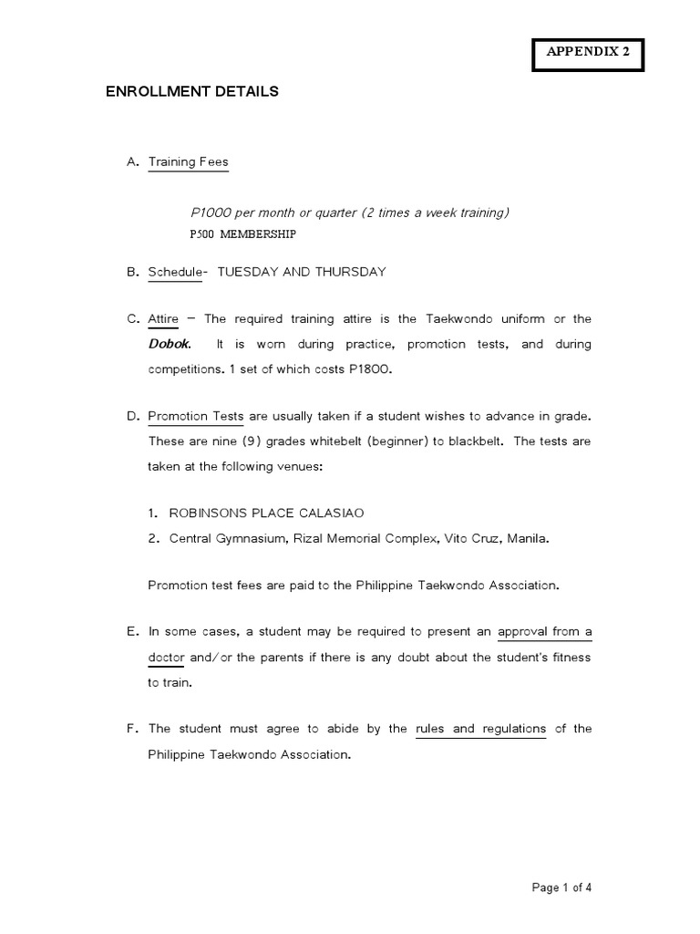 Enrollment Details 1 Pdf