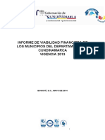 Informe de Viabilidad Financiera de Los Municipios Del Departamento de Cundinamarca Vigencia 2013