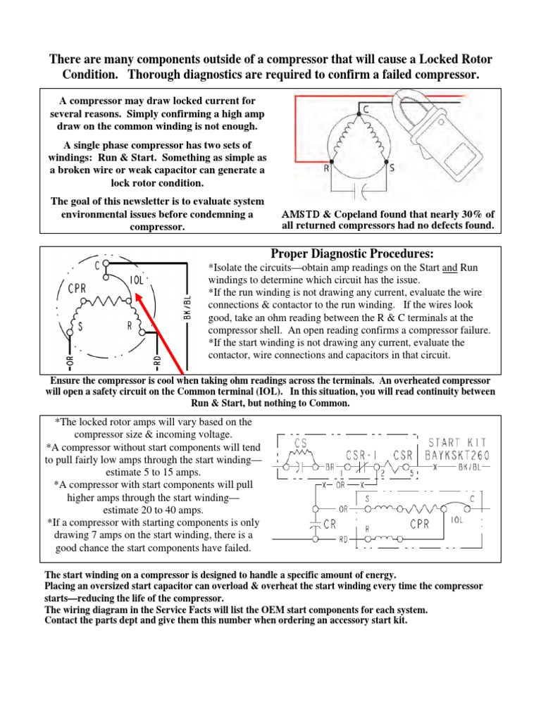 Checking Locked Rotor Rev.1 PDF Capacitor Electrical Network