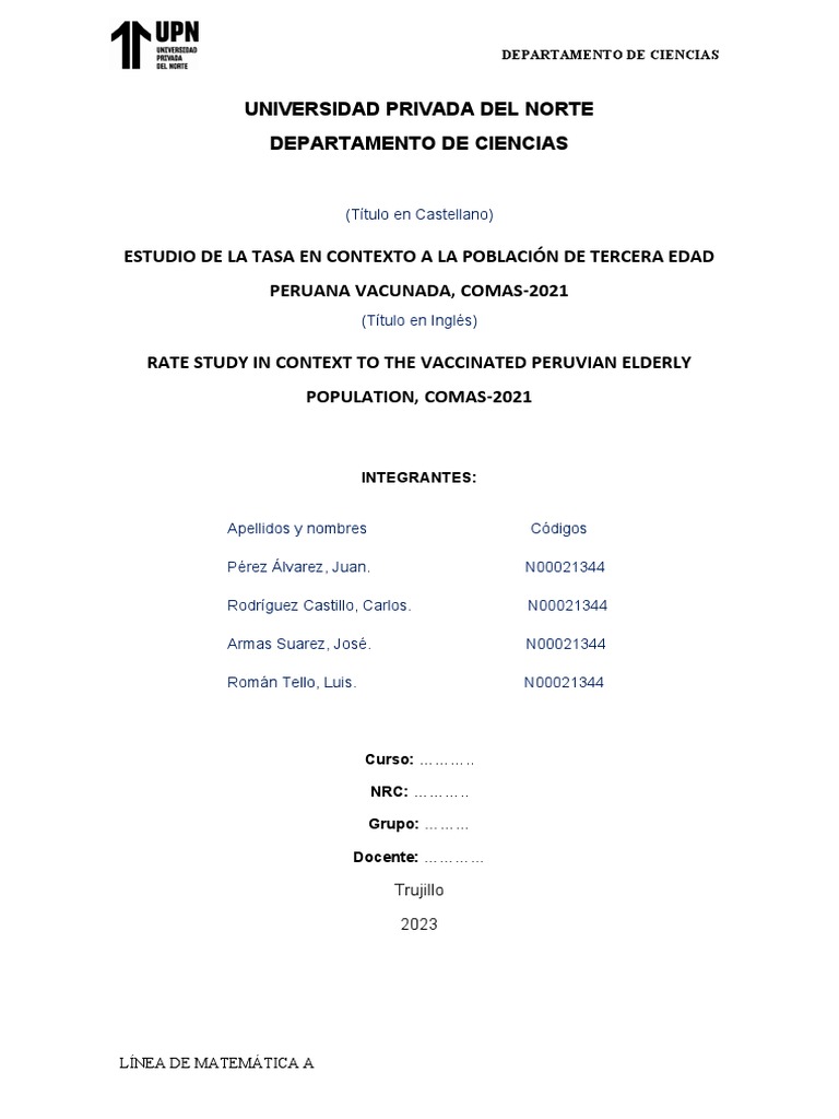 Formato Informe Final Proyecto de Innovación | PDF | Matemáticas | Science