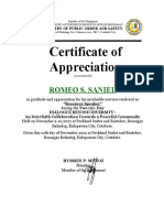 Certificate of Participation COMBATANTS