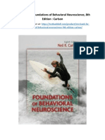 Test Bank For Foundations of Behavioral Neuroscience 8th Edition Carlson