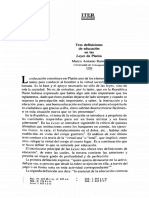 Tres Definiciones de Educacion en Las LEYES de Platon - Marco Ramis. Universidad de Concepcion