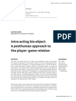 Janik Intra-Acting Bio-Object A Posthuman Approach To The Player Game Relation 2021