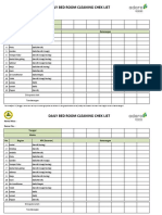 Daily Chek List Room Mess 2018