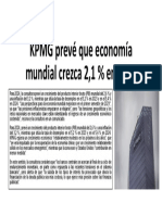 KPMG Prevé Que Economía Mundial Crezca 2,1 %