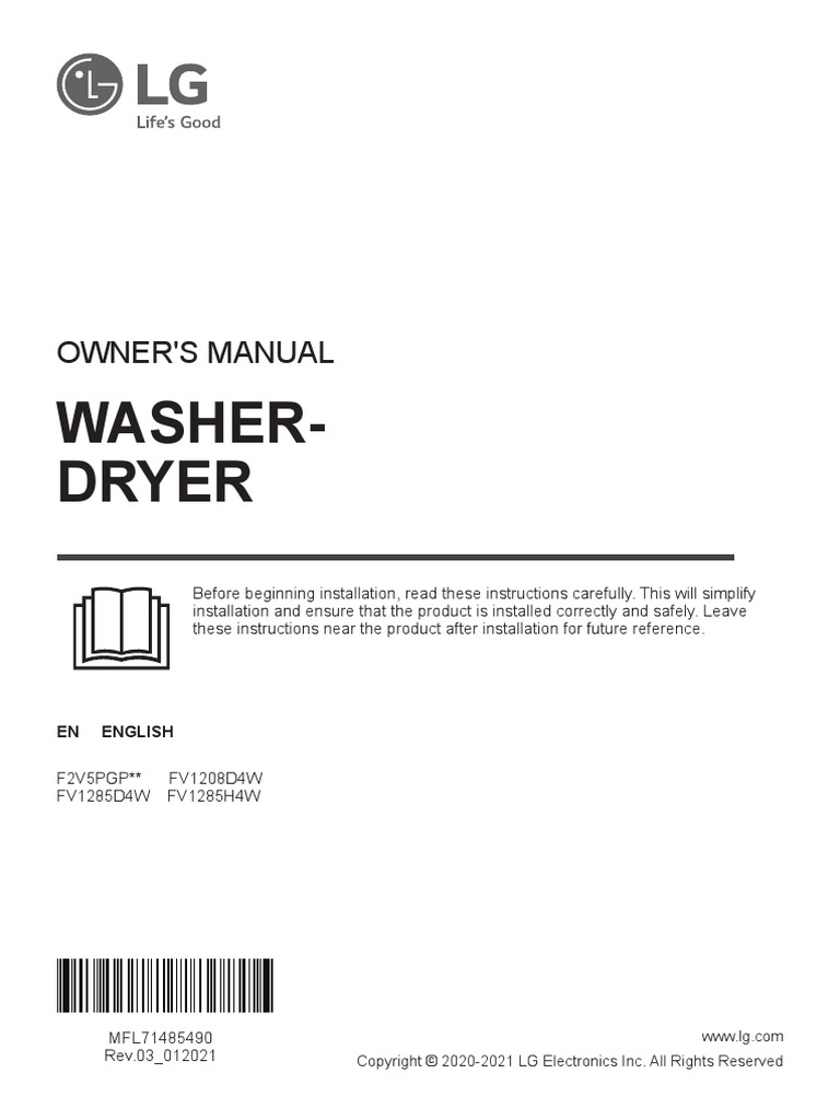LG Owners Manual PDF Ac Power Plugs And Sockets Tap (Valve)