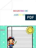 Registro de Asistencia Mes de Marzo A Julio