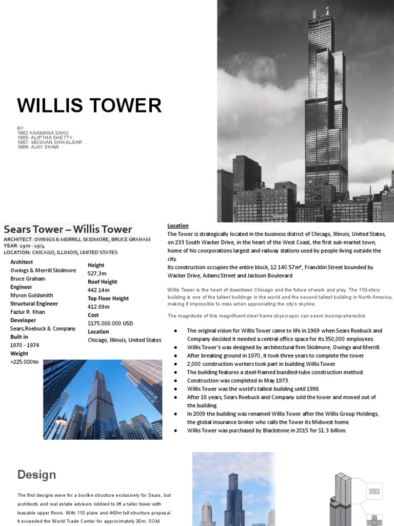 Willis Tower Case Study PDF Real Estate Structural Engineering