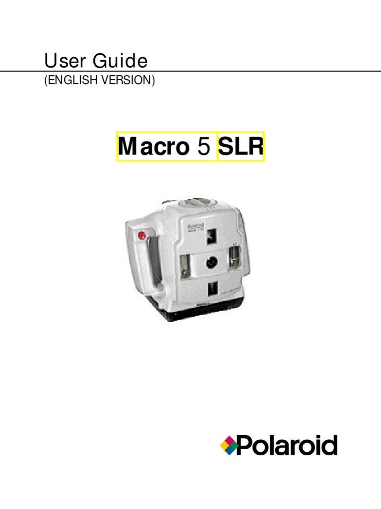 Polaroid Macro 5 SLR User Guide PDF Camera Camera Lens