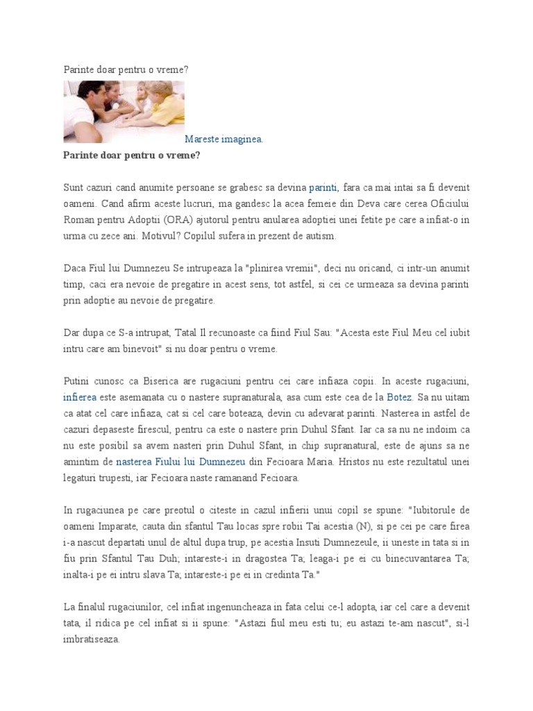 Rugaciunea Pentru Adoptie