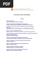 Gardening for People with Disabilities - List of Websites and More