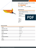 Cinta Larga 100 M de Fibra de Vidrio, Tipo Cruceta, Truper: Características