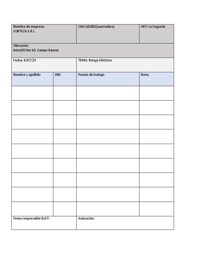 Registro de capacitaci n pdf