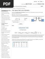 Free Space Path Loss Calculator