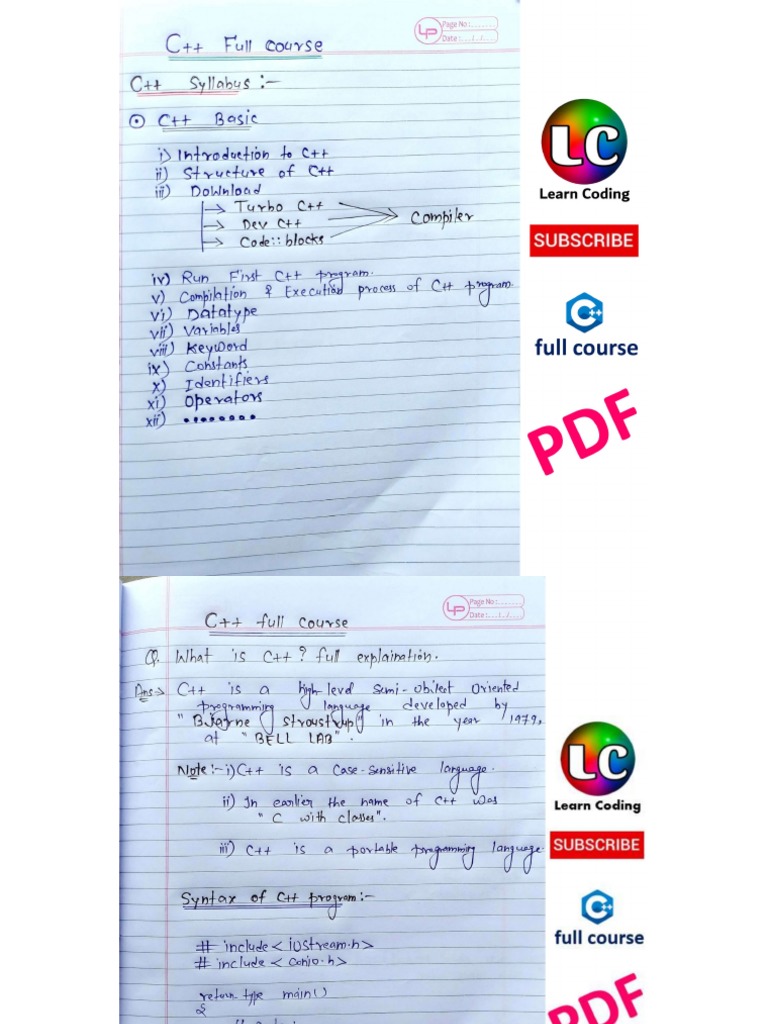 CPP Full Course | PDF