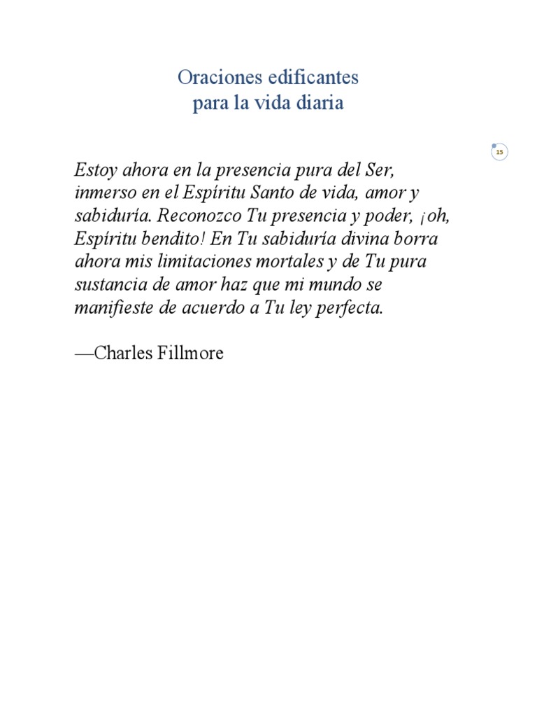 Oraciones Edificantes para la Vida Diaria | PDF | Oración | Amor