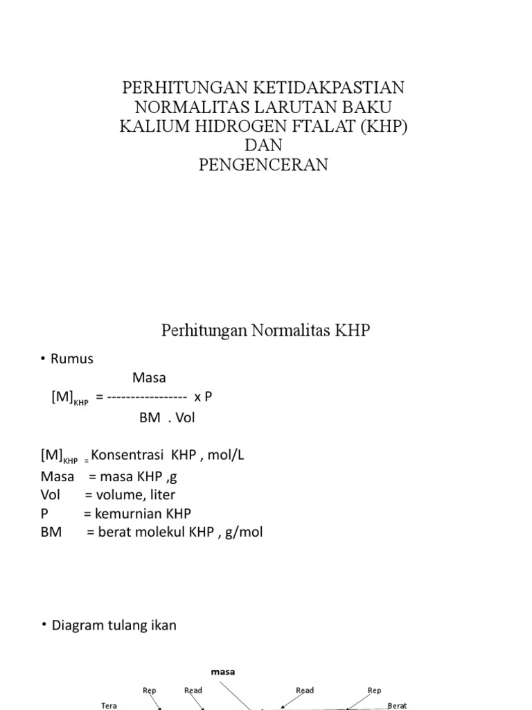 Perhitungan Ketidakpastian Normalitas KHP | PDF