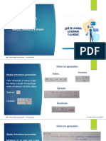 Datos No Agrupados Media, Mediana y Moda