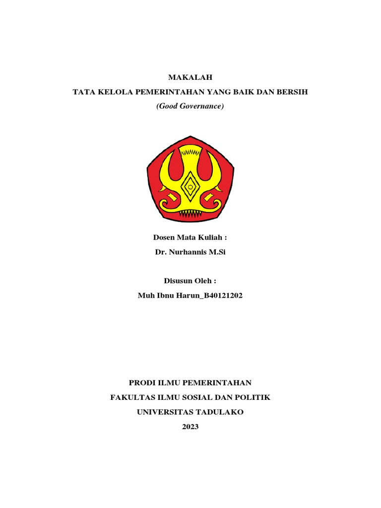 Tata Kelola Pemerintahan yang Baik | PDF | Karier & Perkembangan