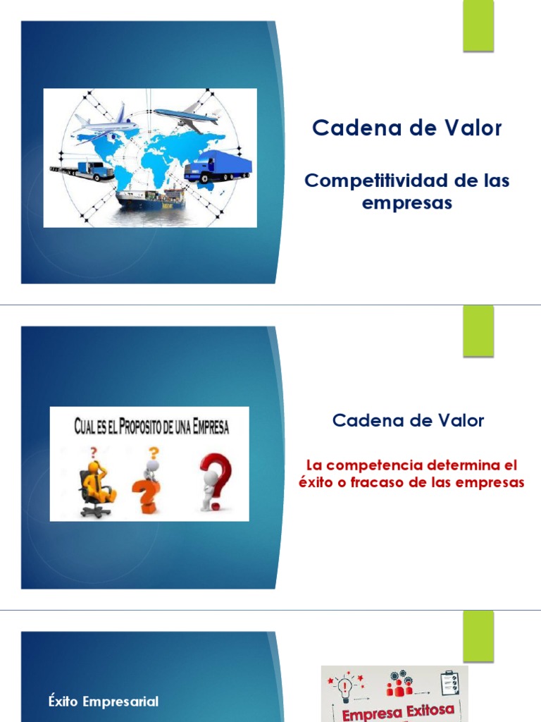 Cadena de Valor en la Competitividad de las Empresas | PDF | Logística ...