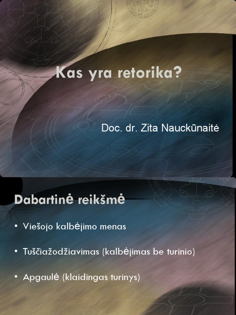 Kas yra retorika | PDF