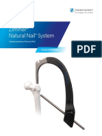 Zimmer Natural Nail System Cephalomedullary Standard Nail Surgical Technique
