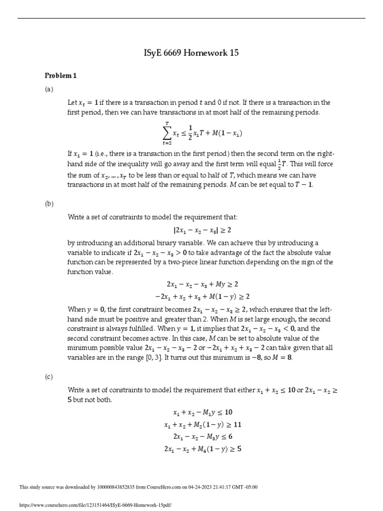 Advanced Optimization Homework | PDF | Function (Mathematics ...