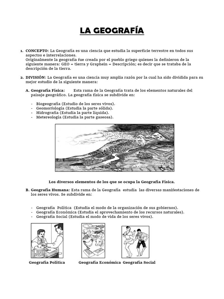 6to de Primaria La Geografia | PDF | Geografía | Geomorfología