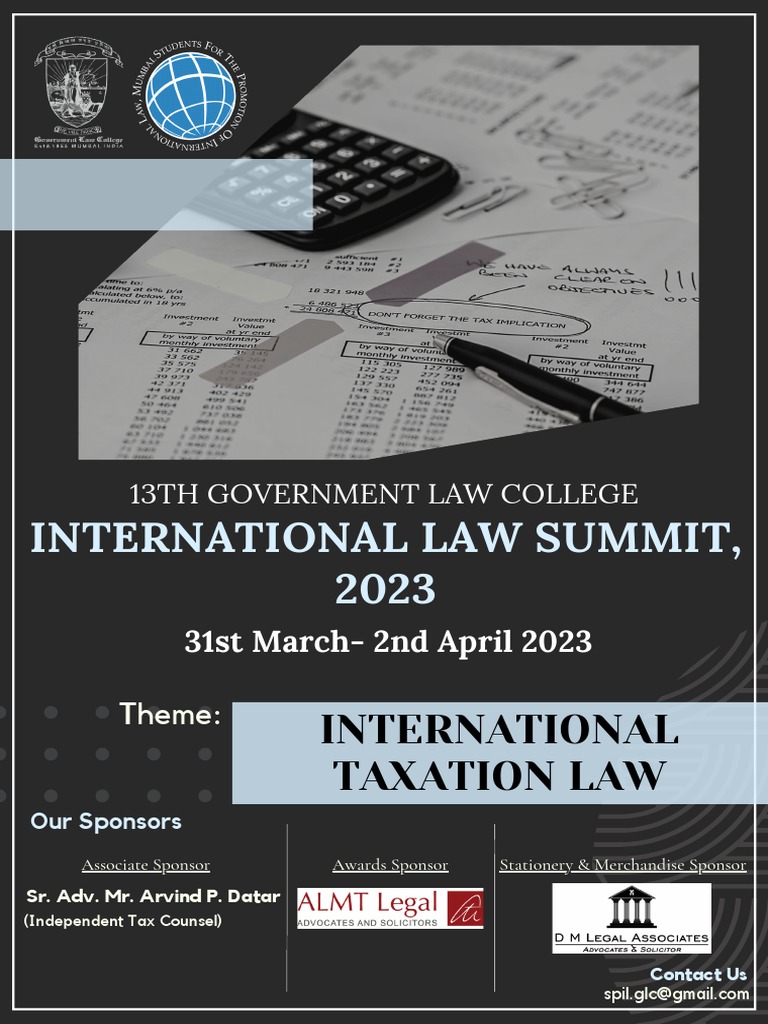 International Law Summit Brochure 2023 Pdf Taxes International