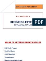 Business Letters Formats