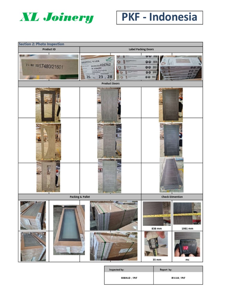 PDI Report for XL Joinery Quality | PDF