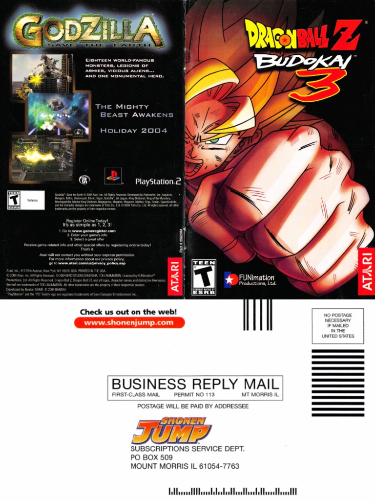 Jeu PS2 Dragon Ball Z Budokai 3 Complet - Boîte + Notice, Neuf Scellé, Version PAL Française