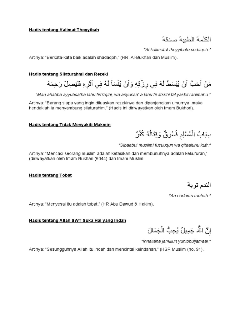 1000 Hadits Pendek yang Bisa Mengubah Hidup Anda