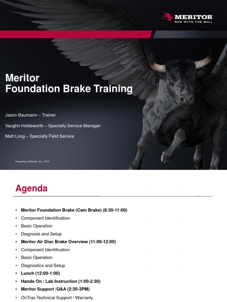 Meritor Brake Training Overview | PDF | Machines | Transport
