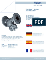 Cast Steel y Strainer Ansi Class 150