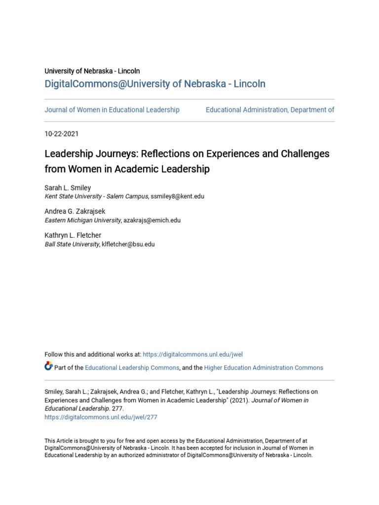Women’s Leadership in Academia: Insights | PDF | Leadership | Mentorship