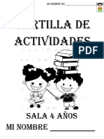 CARTILLA DE Actividades SALA DE 4 AÑO 2023
