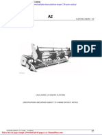 John Deere Platform Draper 218 Parts Catalog