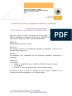 Procedimiento de Entrega en Subdirección 2012