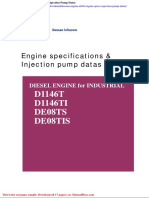Doosan Engine De08 Engine Specs Injection Pump Datas