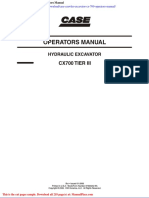 Case Crawler Excavator Cx 700 Operators Manual