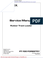 Terex Rubber Track Loader Pt100 Forestry Service Manual