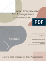 Using Online Resources For MBA Assignments