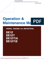 Doosan Engine De12operation Maintenance Manual 2012