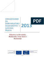 Obrazovanje ZA Demokratsko Građanstvo I Ljudska Prava: Iskustva Iz Hrvatske, Mađarske, Crne Gore I Rumunije