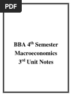 Macroeconomics Notes Unit 3