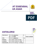 DOSIS OBAT ESSENSIAL UNTUK ANAK (Mahasiswa)