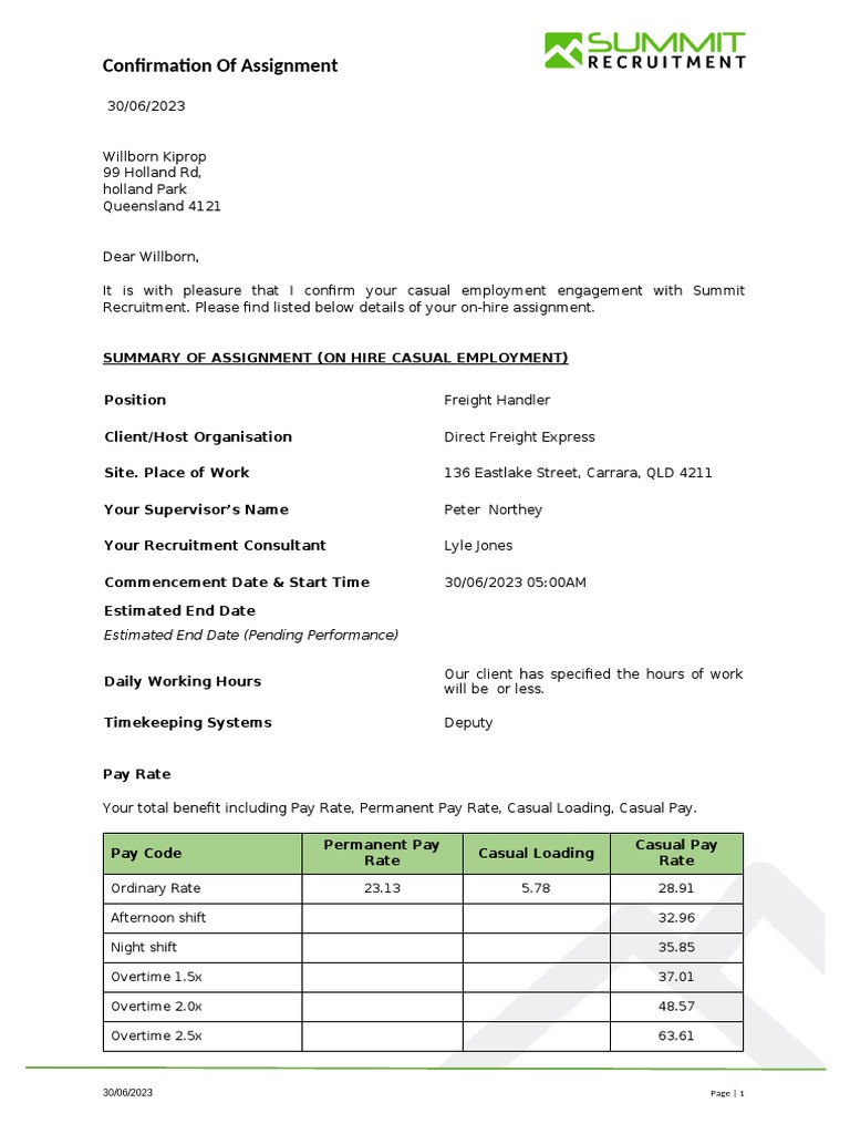 Assignment Conditions | PDF | Business | Economies